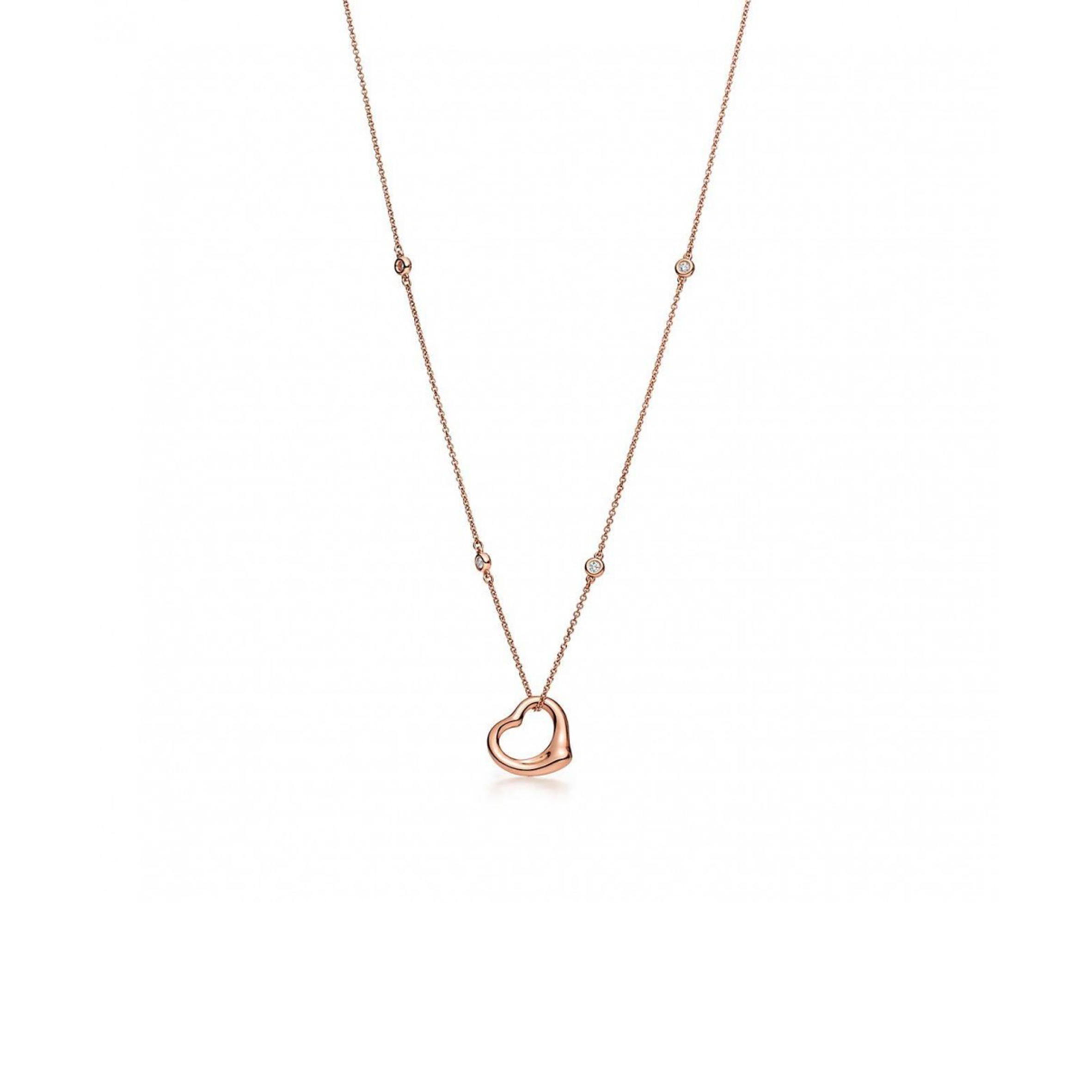 TIFFANY ELSA PERETTI® DIAMONDS BY THE YARD® OPEN HEART PENDANT 60991537 TIFFANY ELSA PERETTI® DIAMONDS BY THE YARD® OPEN HEART PENDANT 60991537